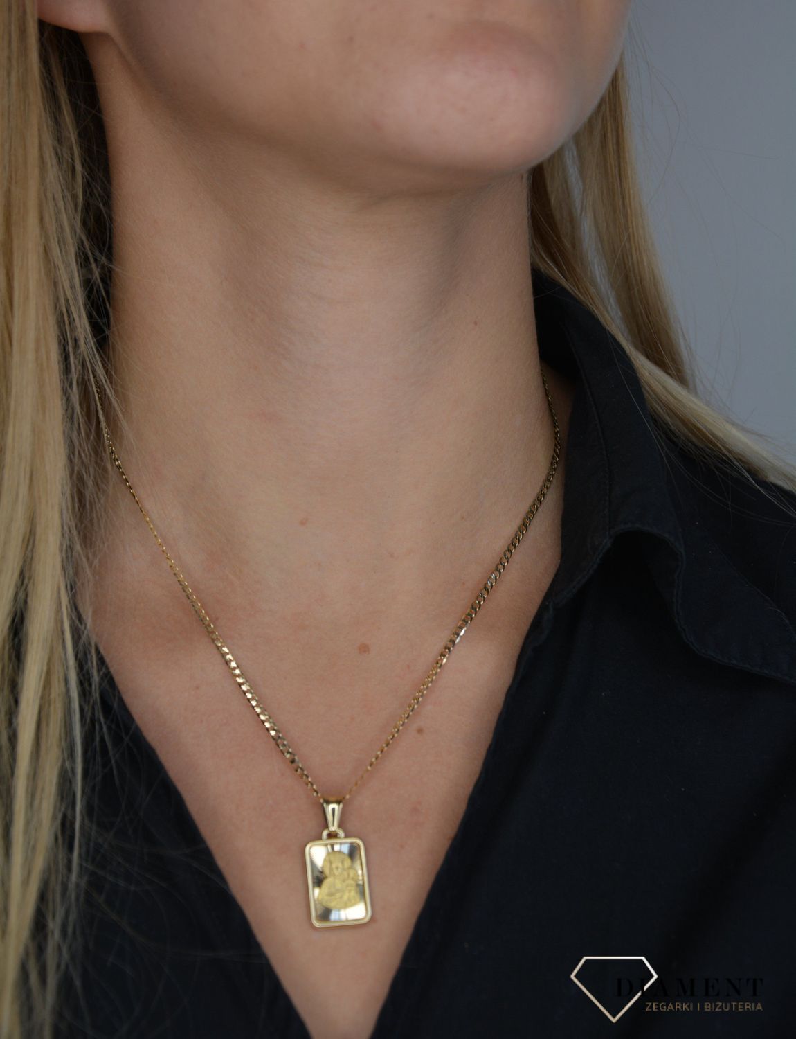 Złoty łańcuszek 585 pancerka pave 2,5 mm DIA-LAN-1127PAVE-585 2,5mm ✅ Złoty łańcuszek o splocie pancerki ✅.jpg